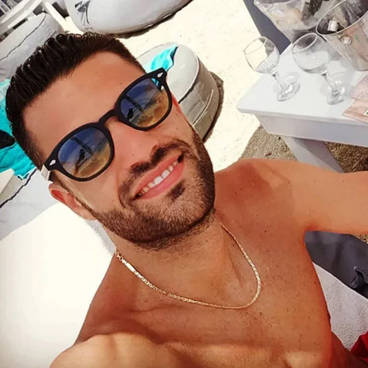 JNPCXI Retro Round Sunglasses – Punk-Inspired UV400 Shades with Rivet Details for Men & Women