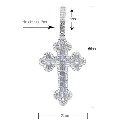 New Iced Out Cross Necklace for Men & Women