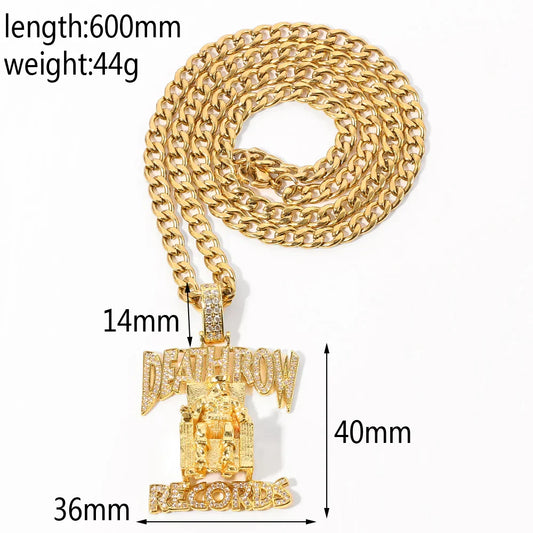 Hip Hop DEATHROW RECORDS Prisoner Necklace