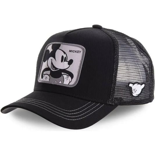 High-Quality Disney Style Cartoon Snapback – Unisex Cotton Baseball Cap with Mesh Back